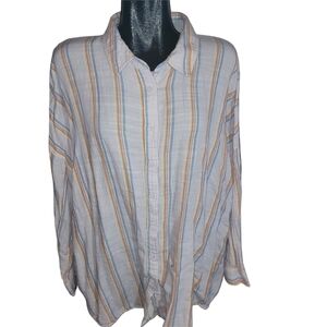 Wild Fables Multi Colored Striped Shirt XXL